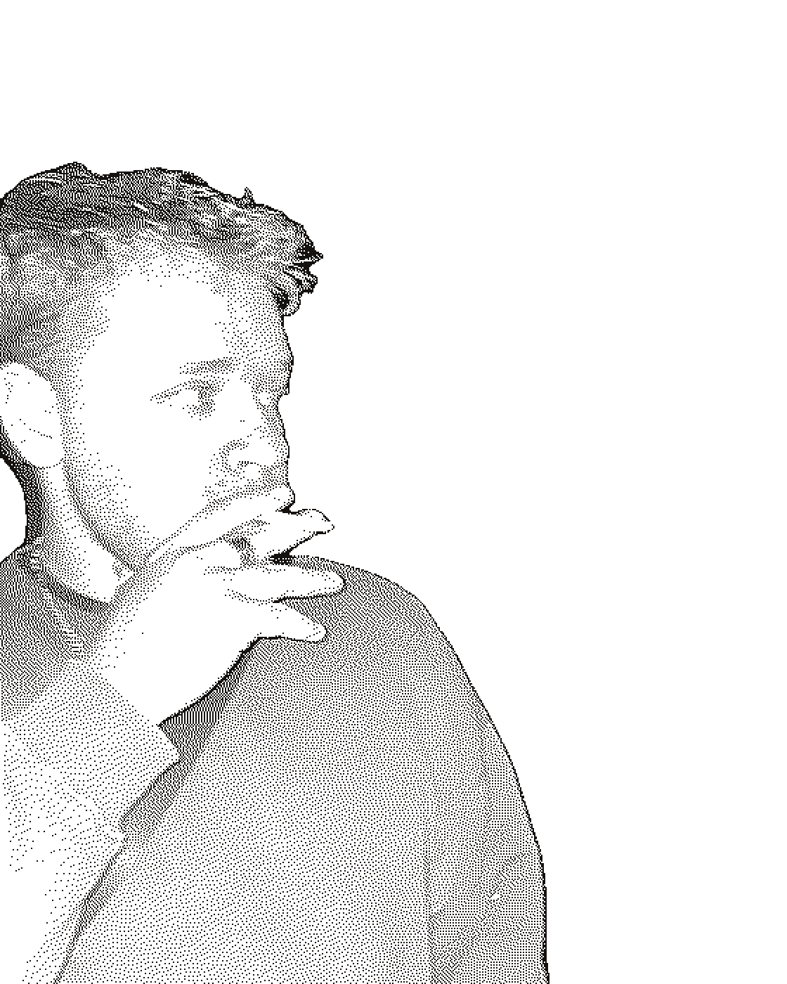 Hank — portrait screened in one ink
